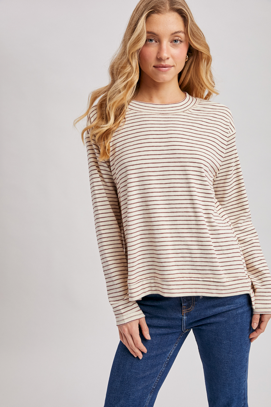 Hilary Striped Slouchy Top