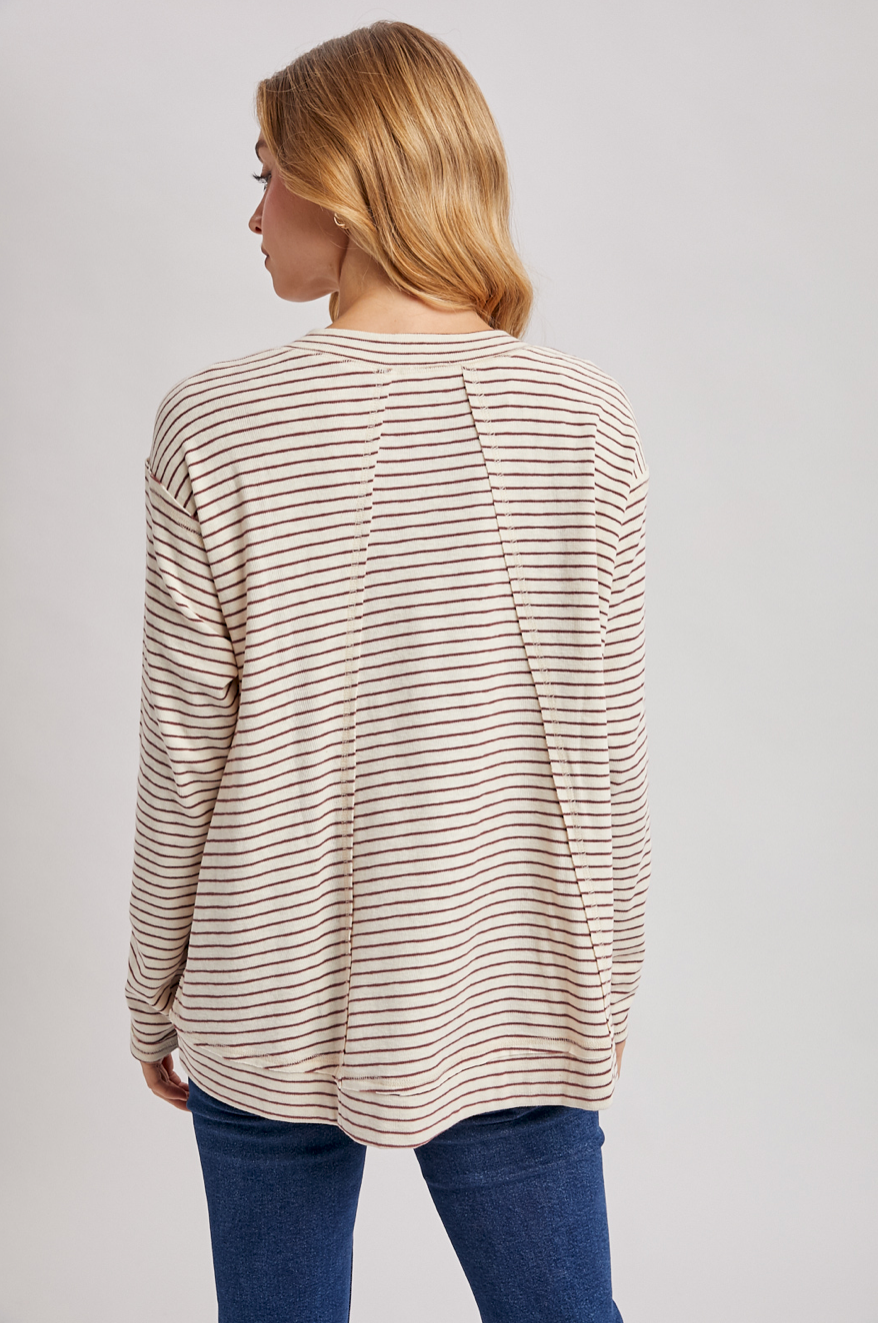 Hilary Striped Slouchy Top