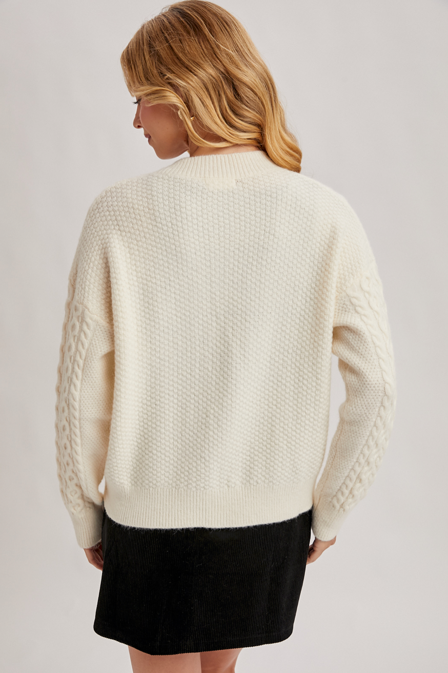 Noel Velvet Bow Cardigan