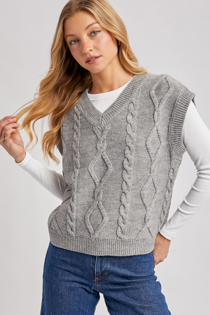 Faith Cable Knit Sweater Vest