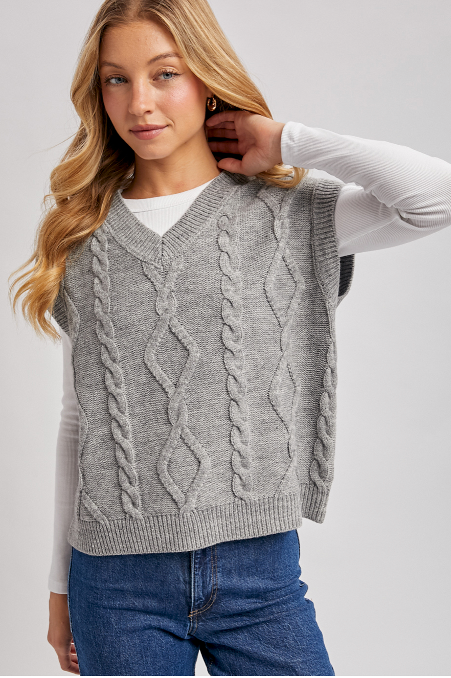 Faith Cable Knit Sweater Vest