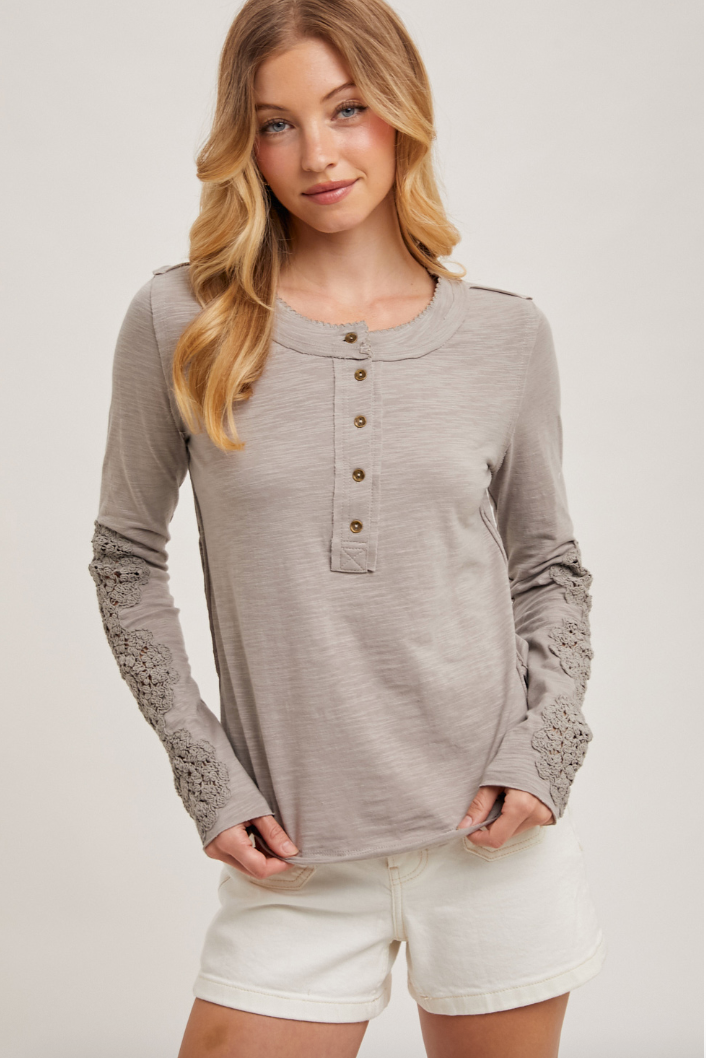 Willow Crochet Henley Top