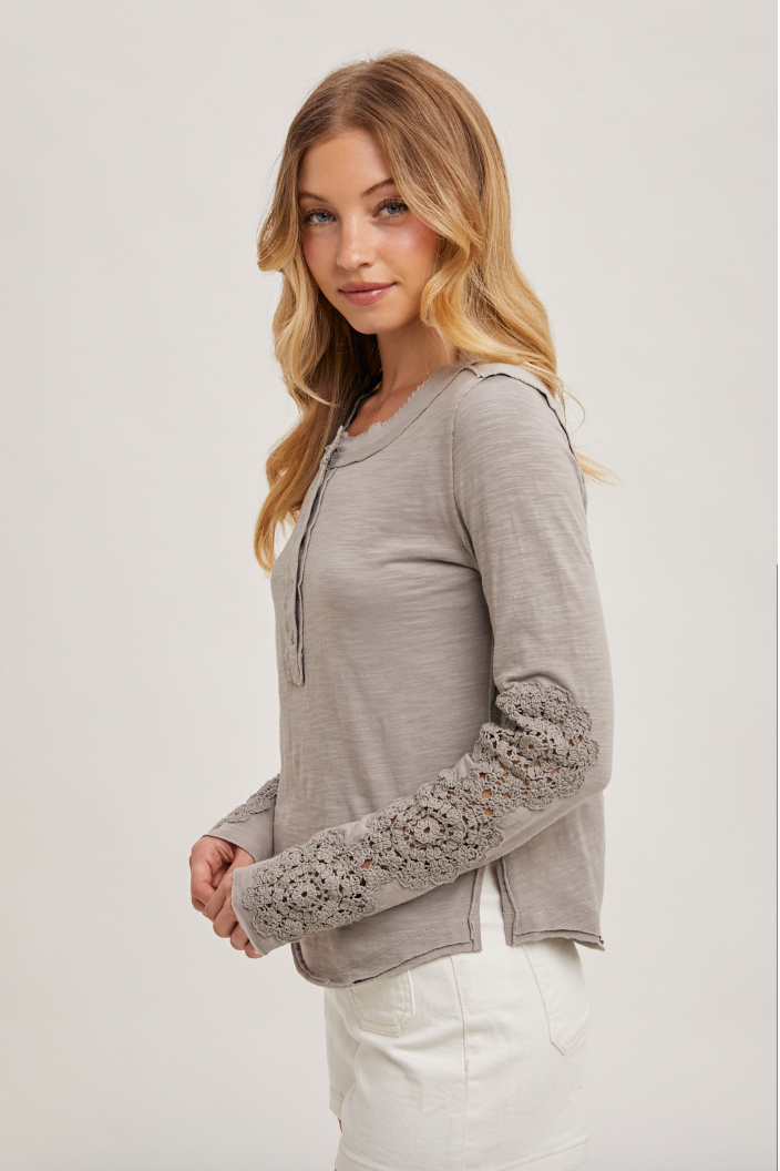 Willow Crochet Henley Top