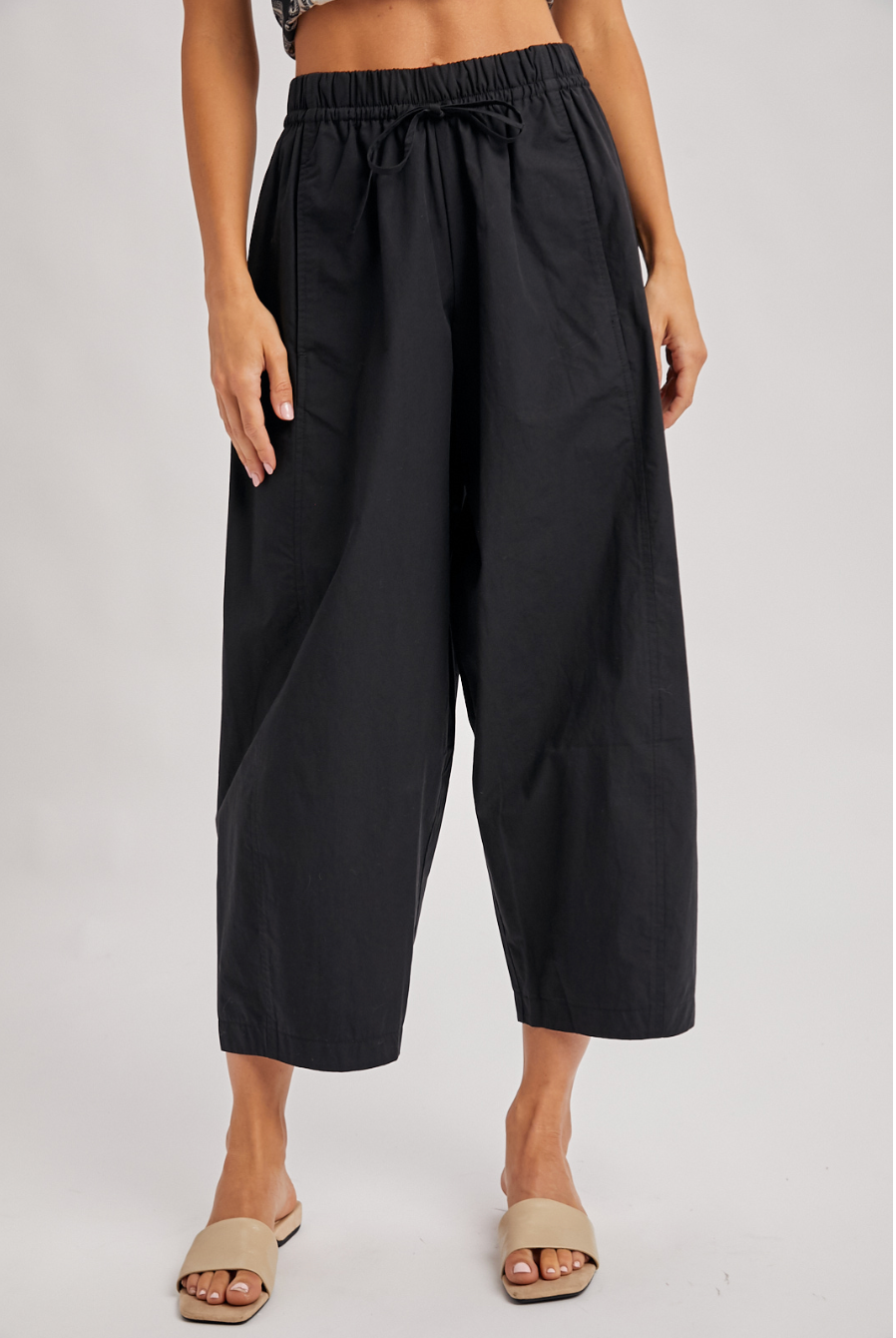 Chloe Barrel Leg Drawstring Pants