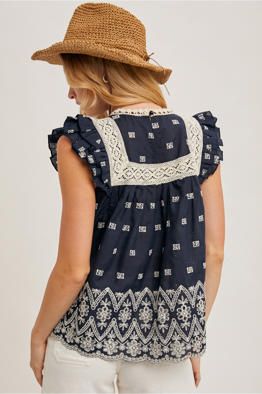 Stella Embroidered Top