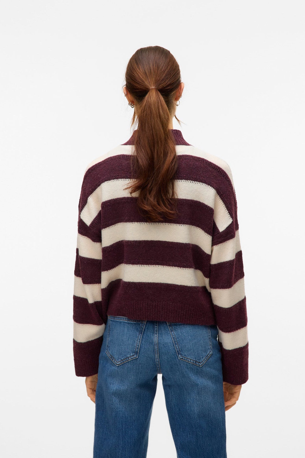 Leah Striped Mockneck Sweater