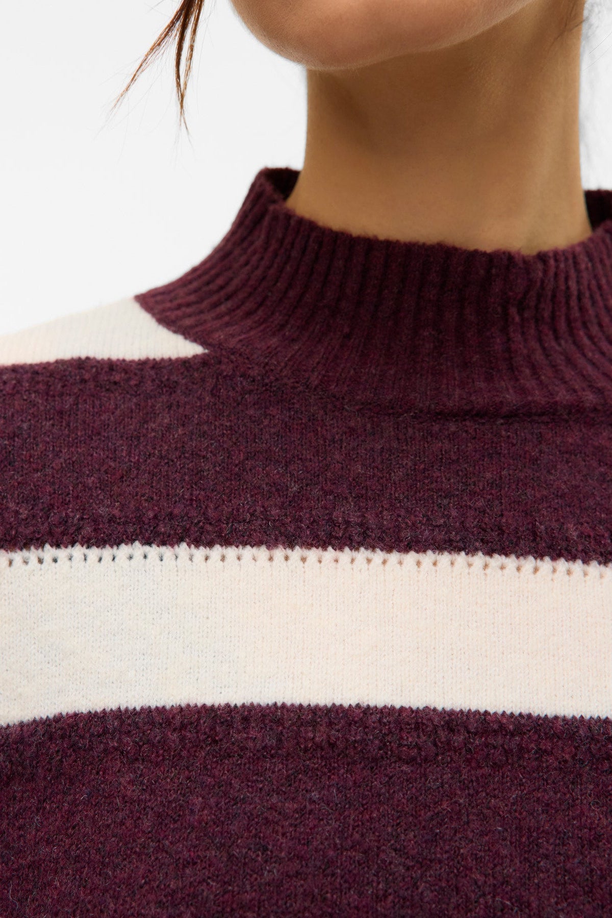 Leah Striped Mockneck Sweater
