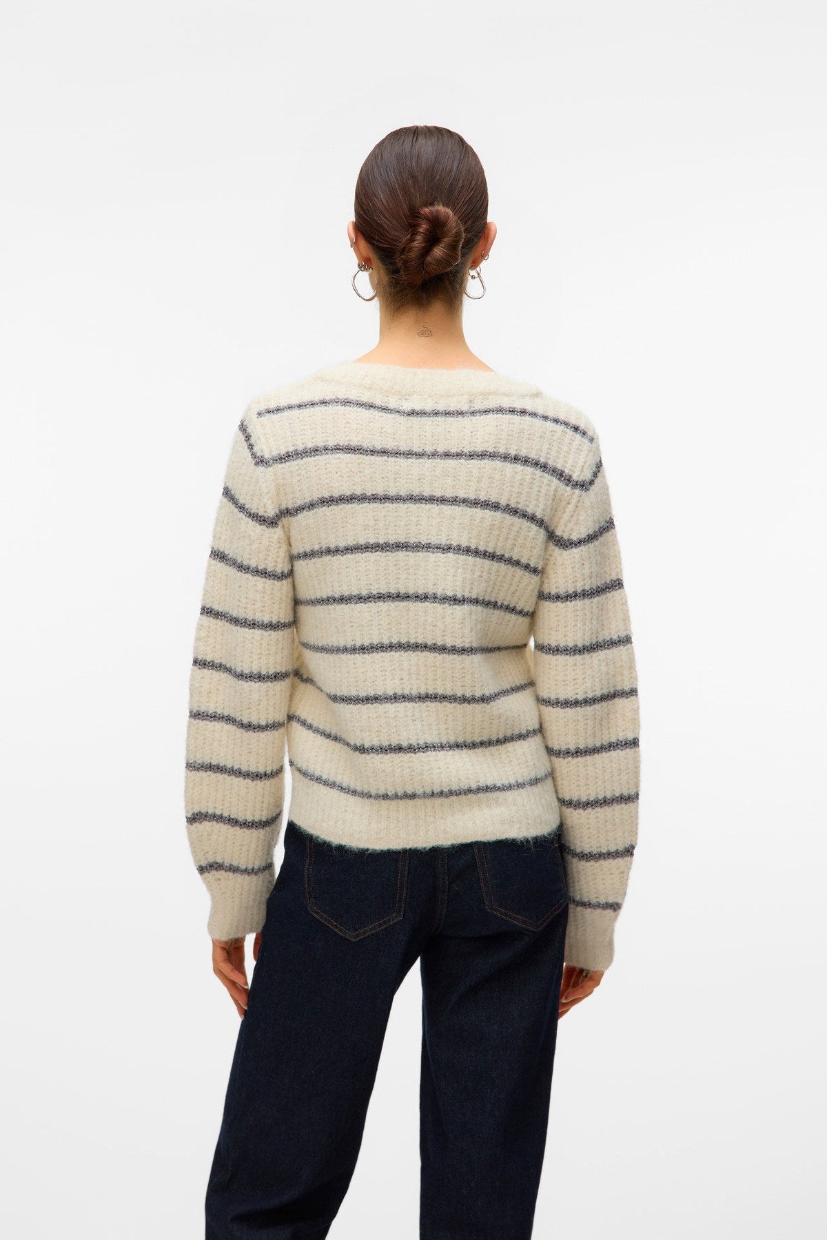 Nicole Metallic Striped Sweater