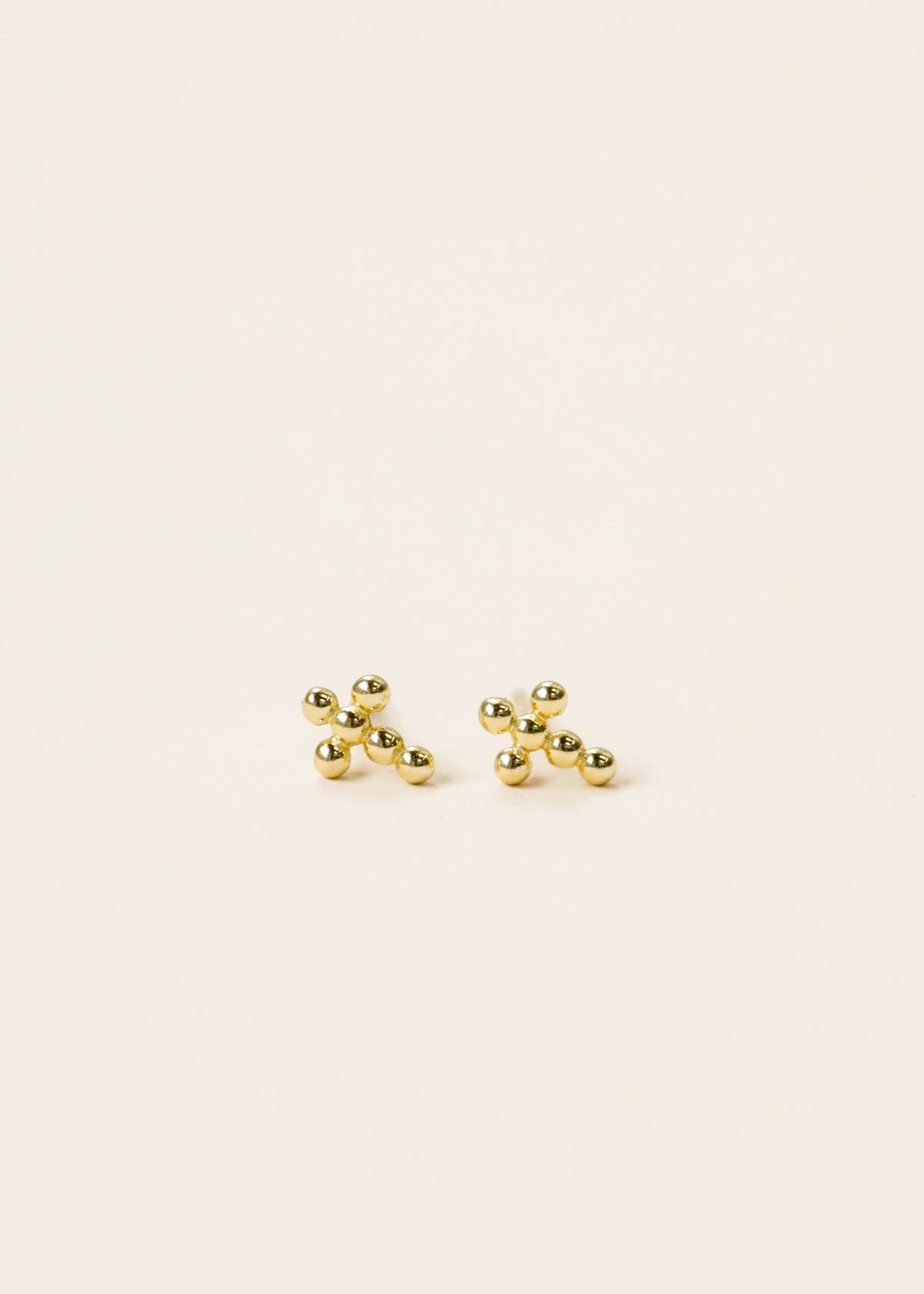 Gold Cross Stud Earrings