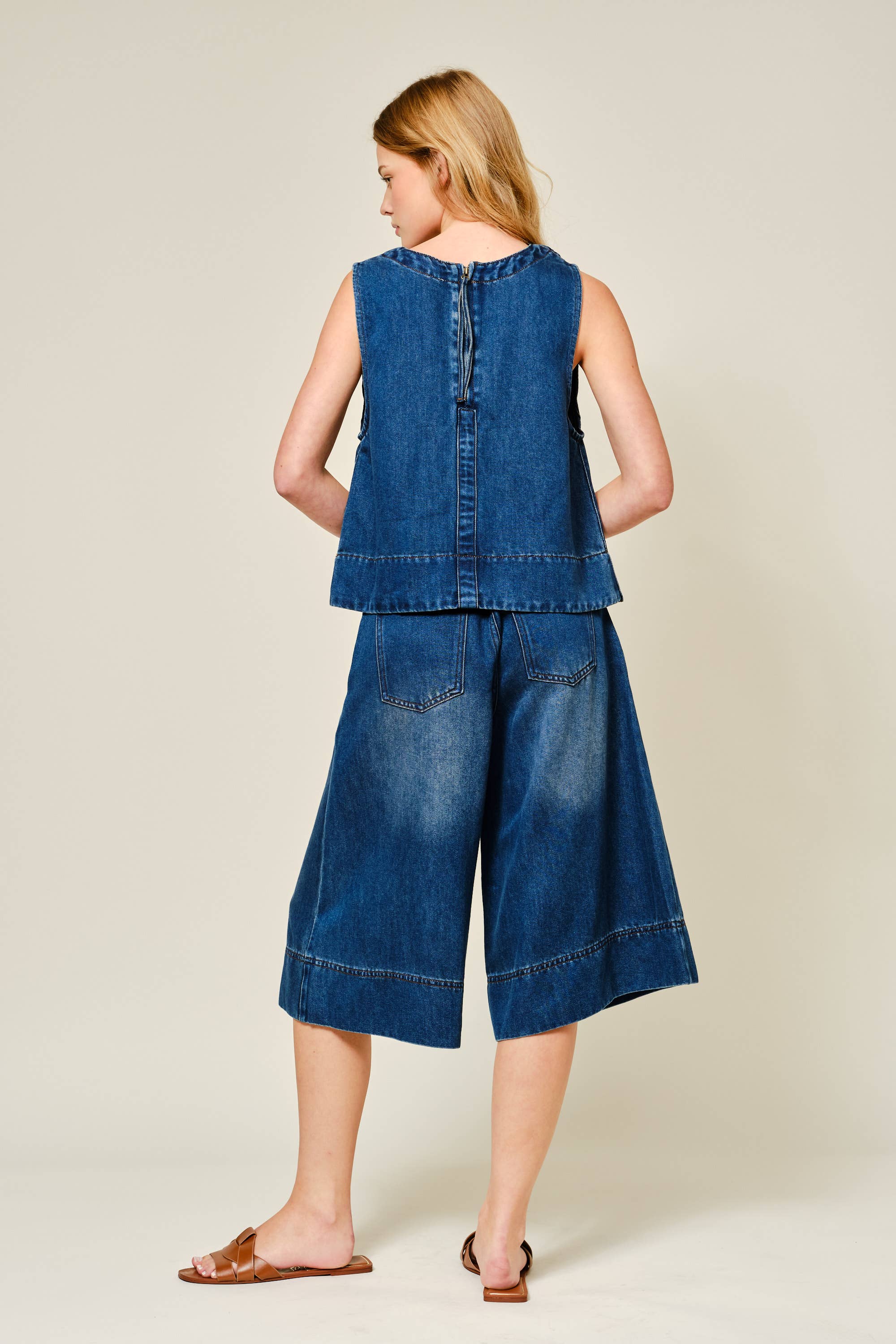 Lila Sleeveless Denim Tank