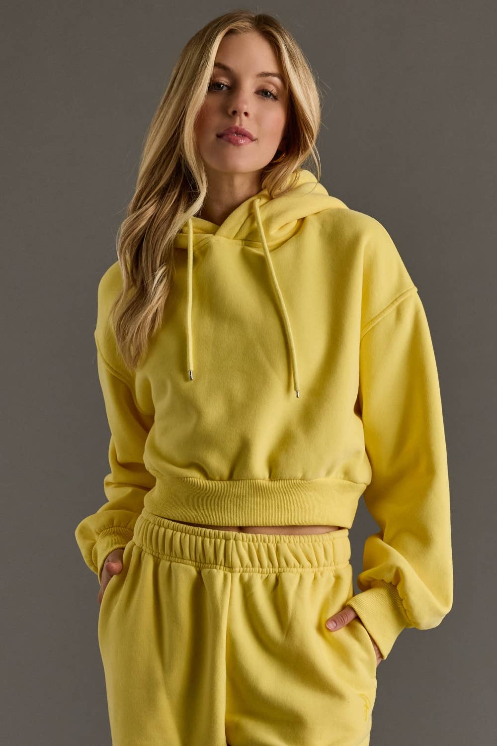 Kylie Cropped Hooded Sweatshirt