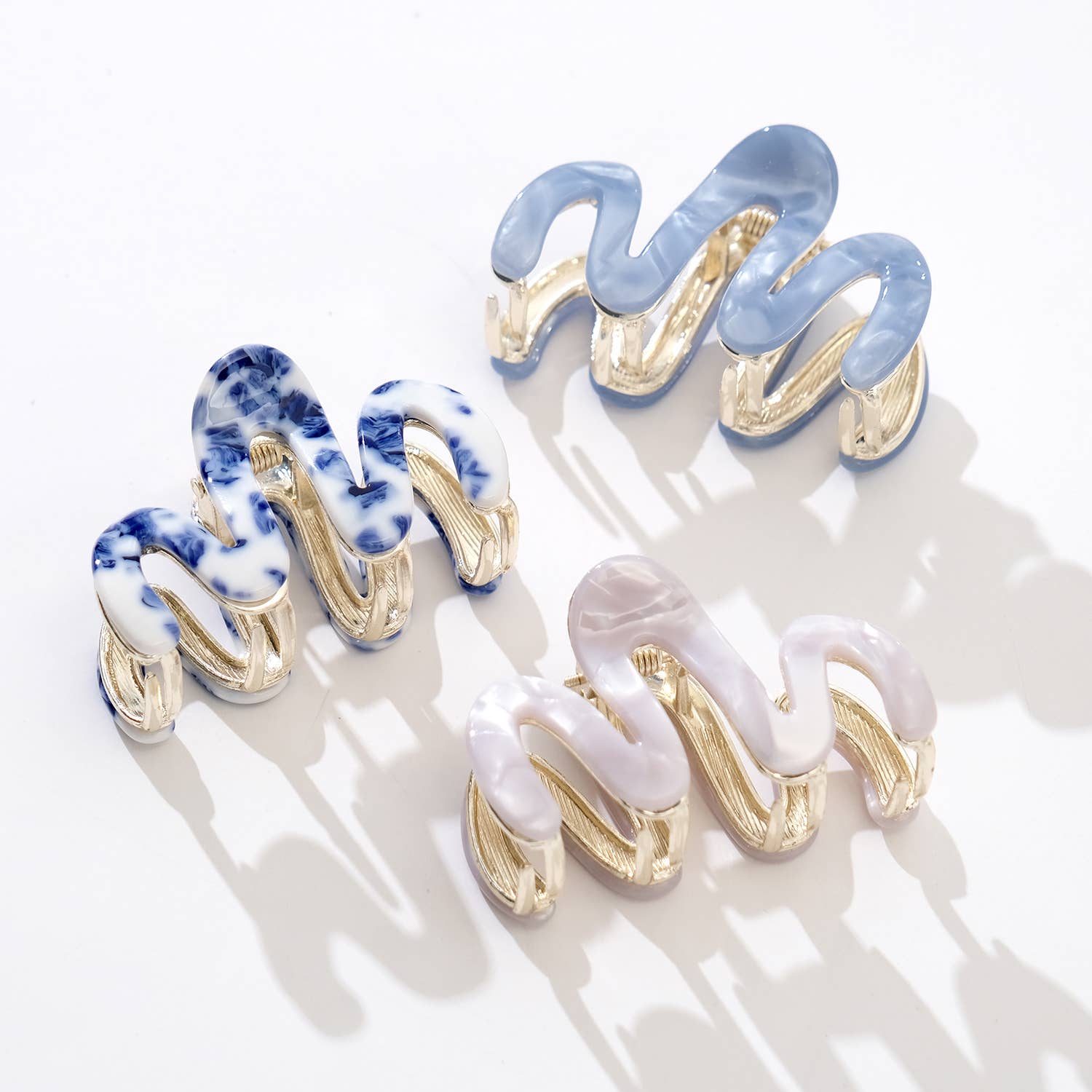 Willow Mini Coastal Metal Squiggle Claw Clip