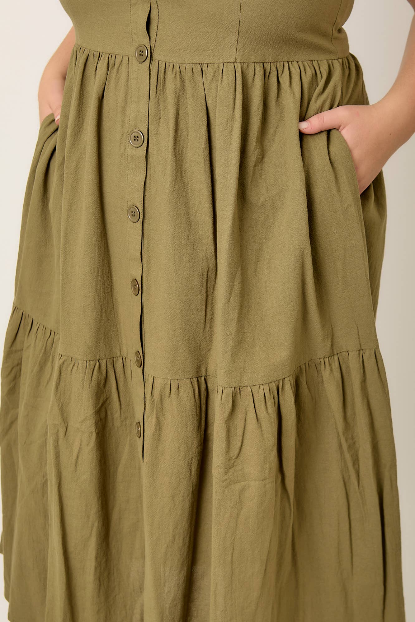 Adele Button Down Midi Dress