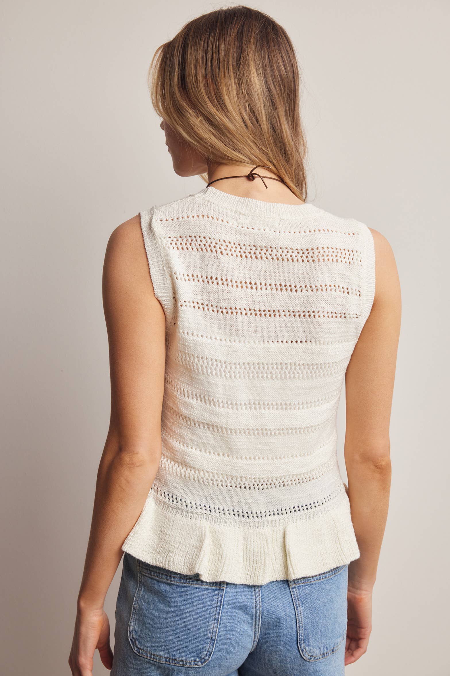 Madison Peplum Sweater Tank