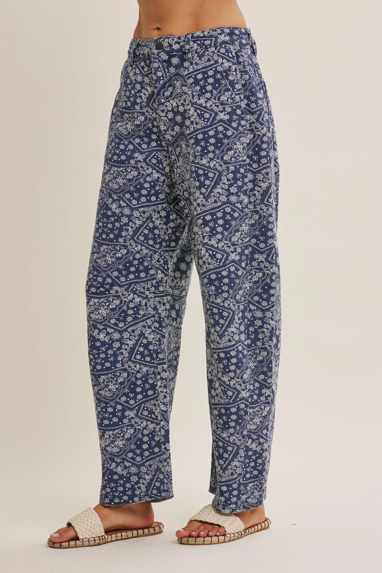 Billie Paisley Barrel Pants