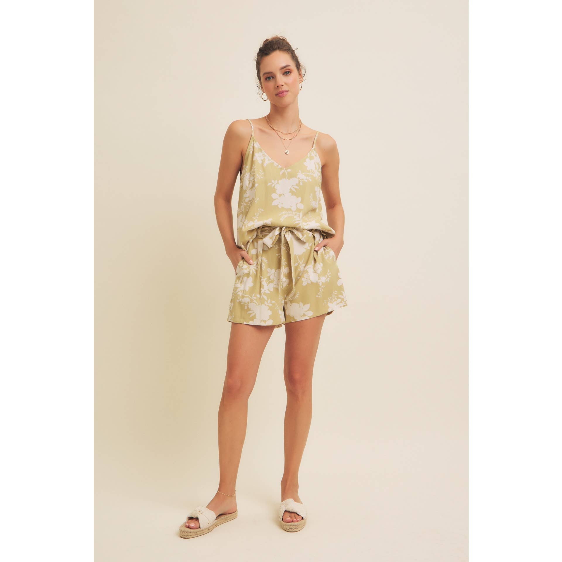 Simone Floral Linen Tank