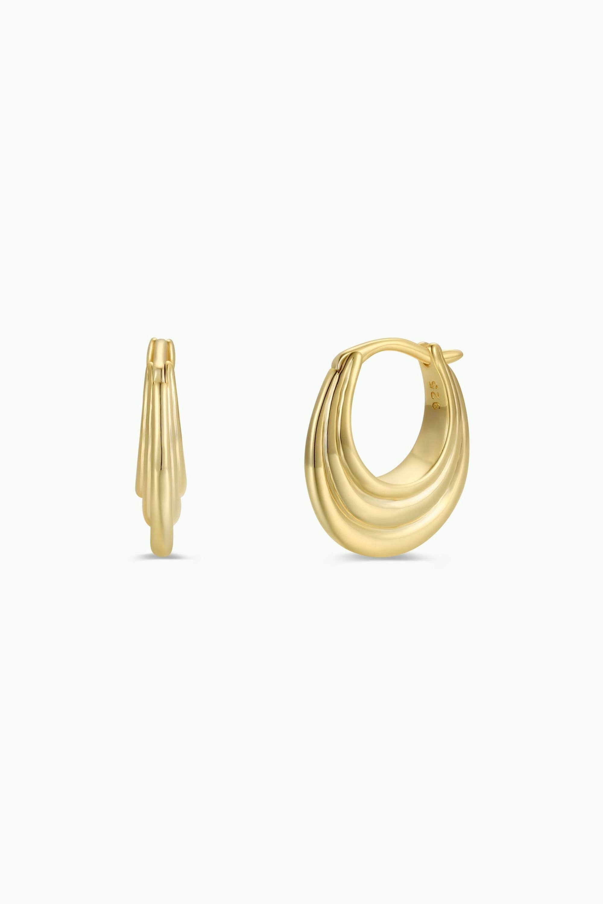 Triple Arch Hoop Earrings
