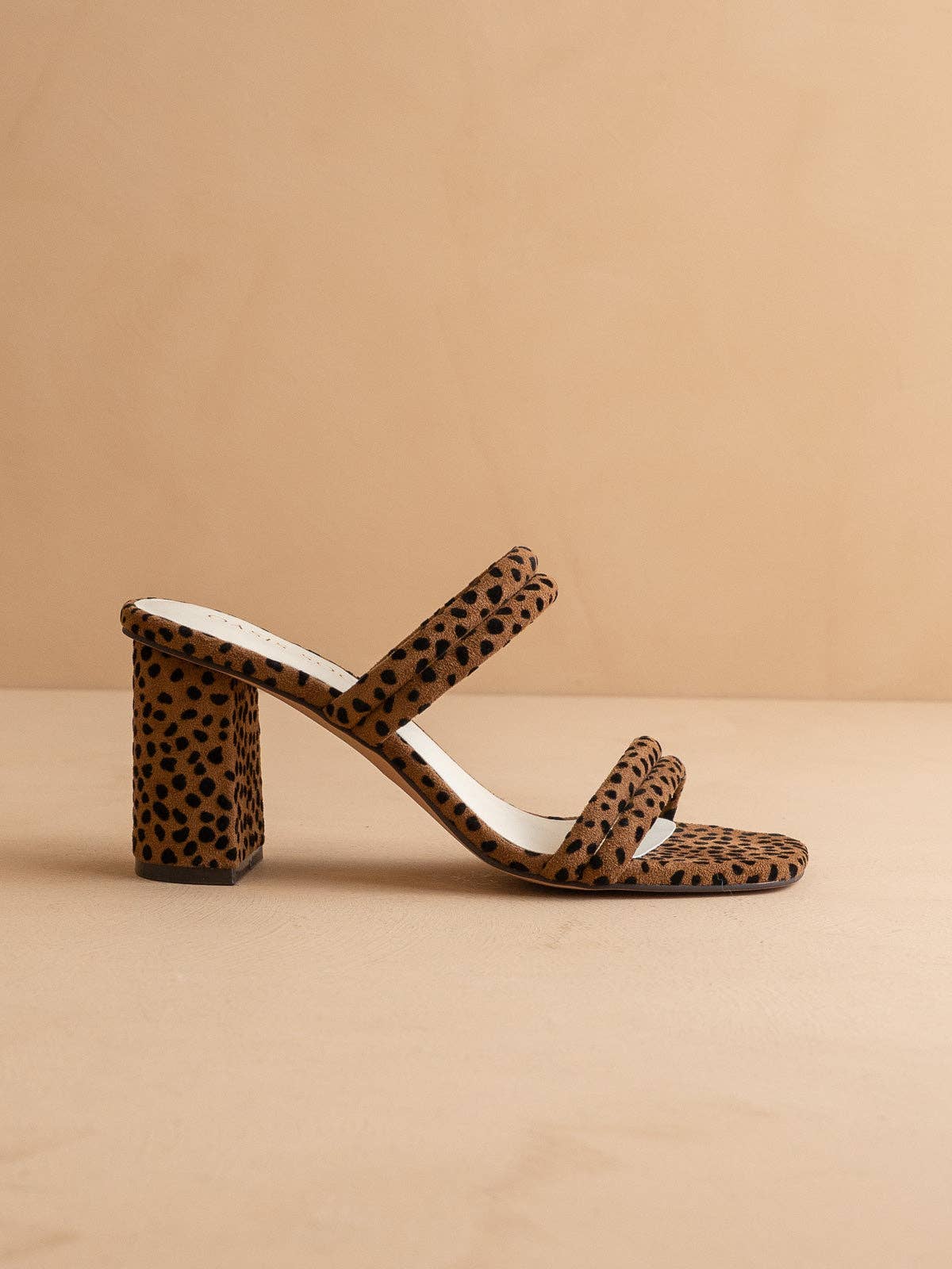 The Angela | Dark Cheetah Strappy Block Heel