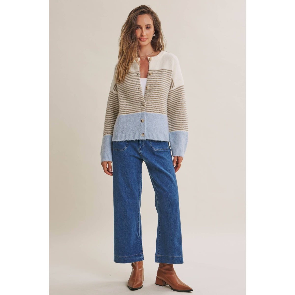Dakota Striped Colorblock Cardigan