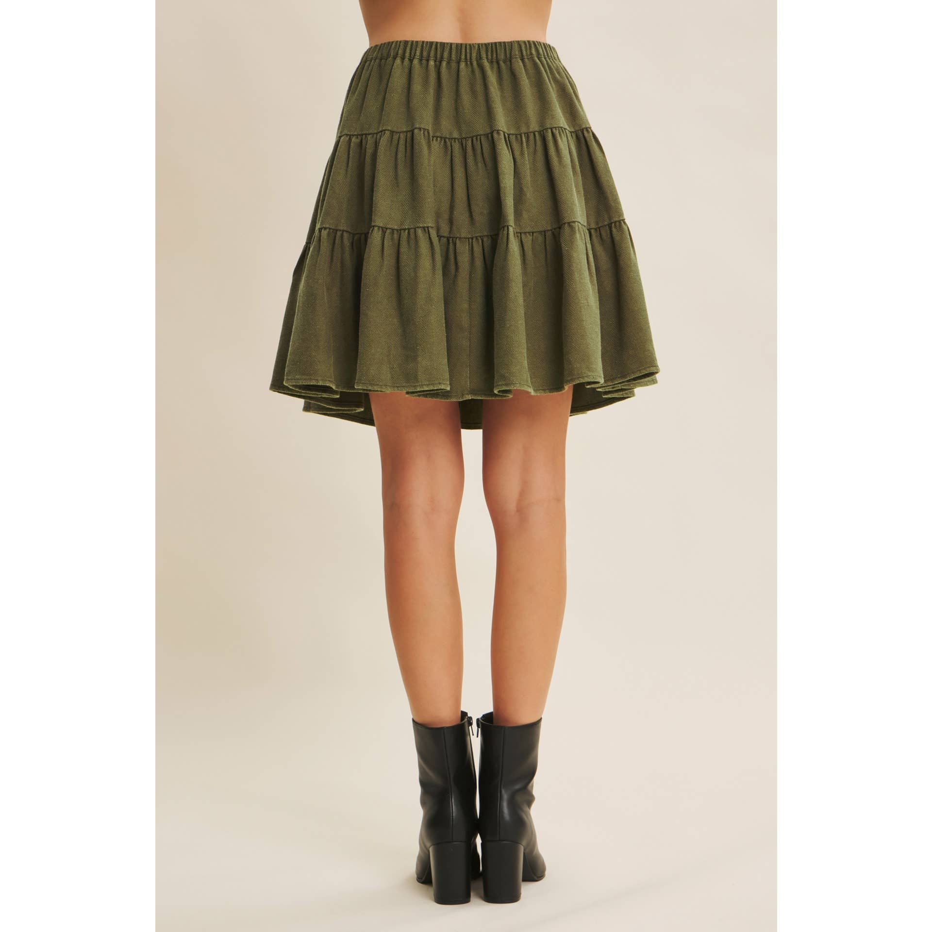 Emmie Washed Ruffle Mini Skirt