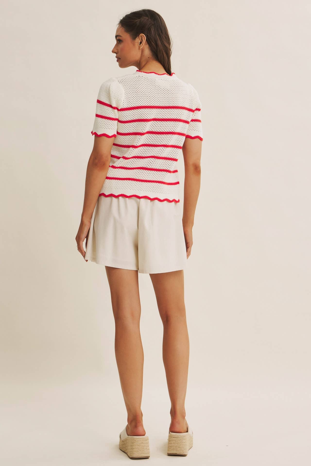 Diana Crochet Striped Sweater