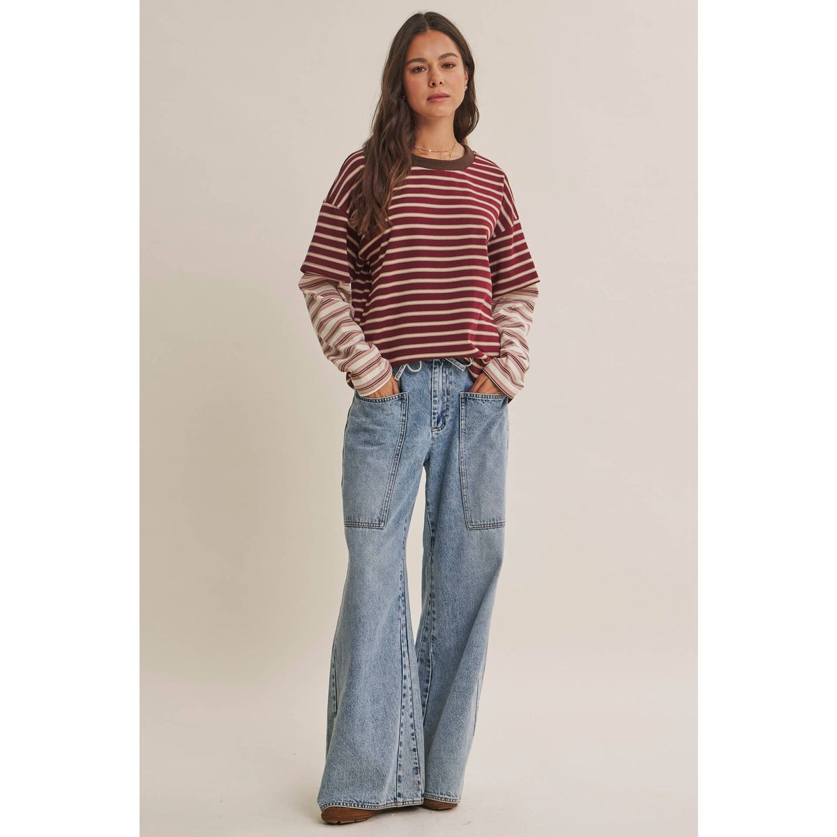 Mindy Layered Striped Top