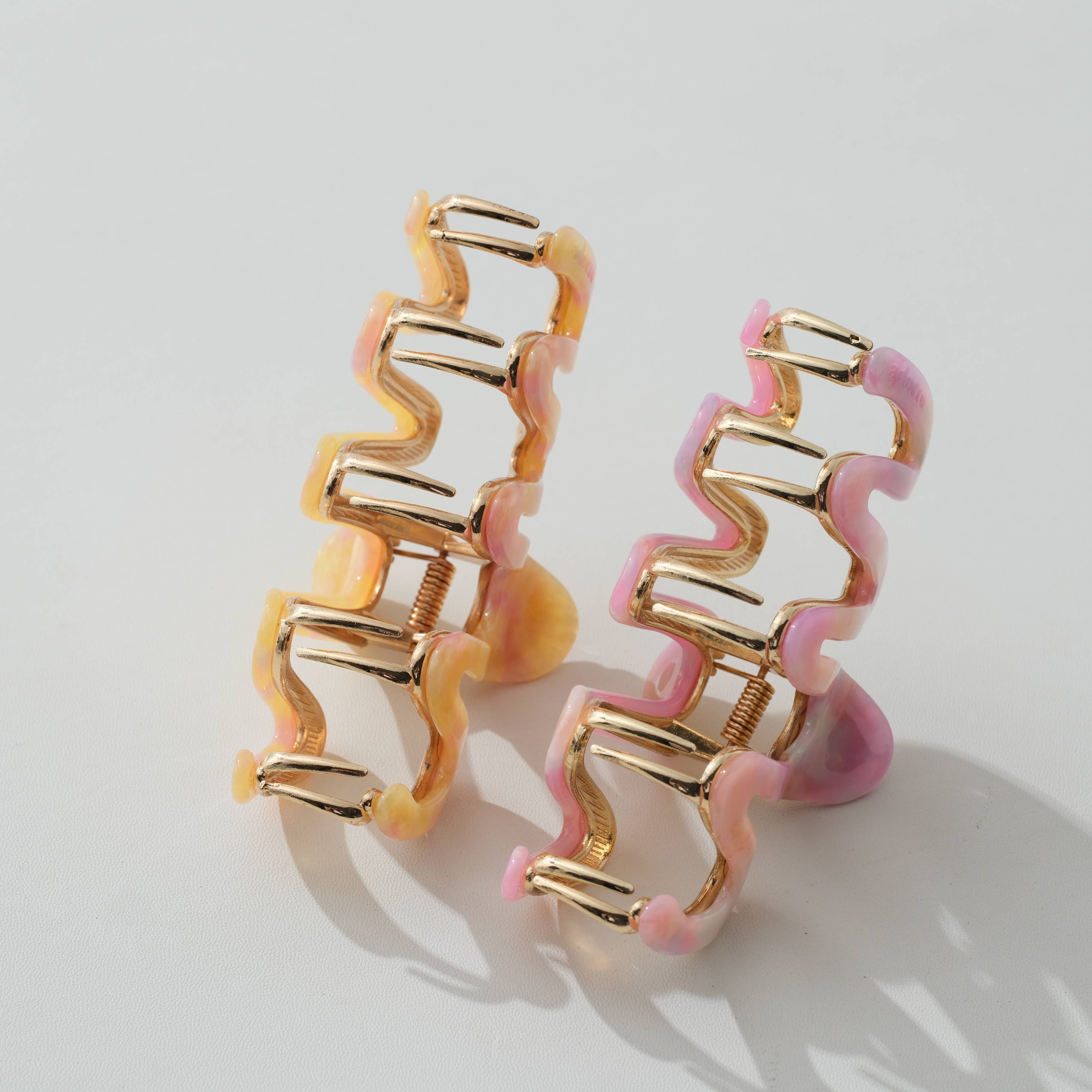 Willow Island Sun Metal Large Squiggle Claw Clip