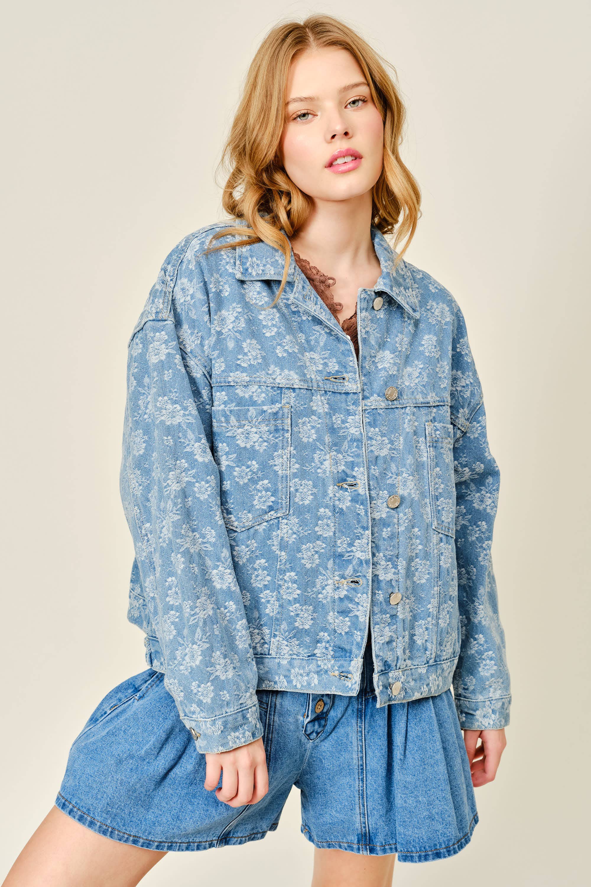 Lily Floral Denim Jacket