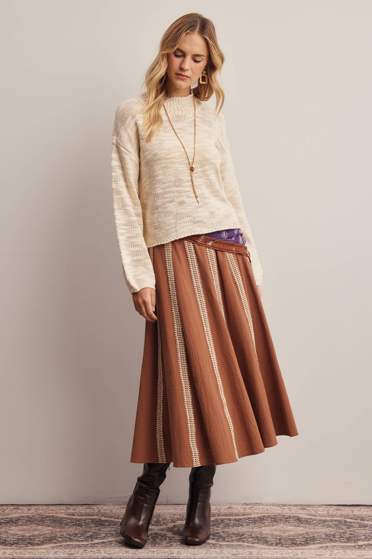 Brittany Mockneck Marled Sweater
