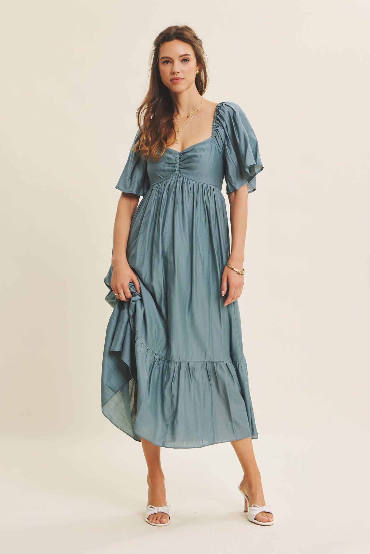 Kyla Sweetheart Midi Dress
