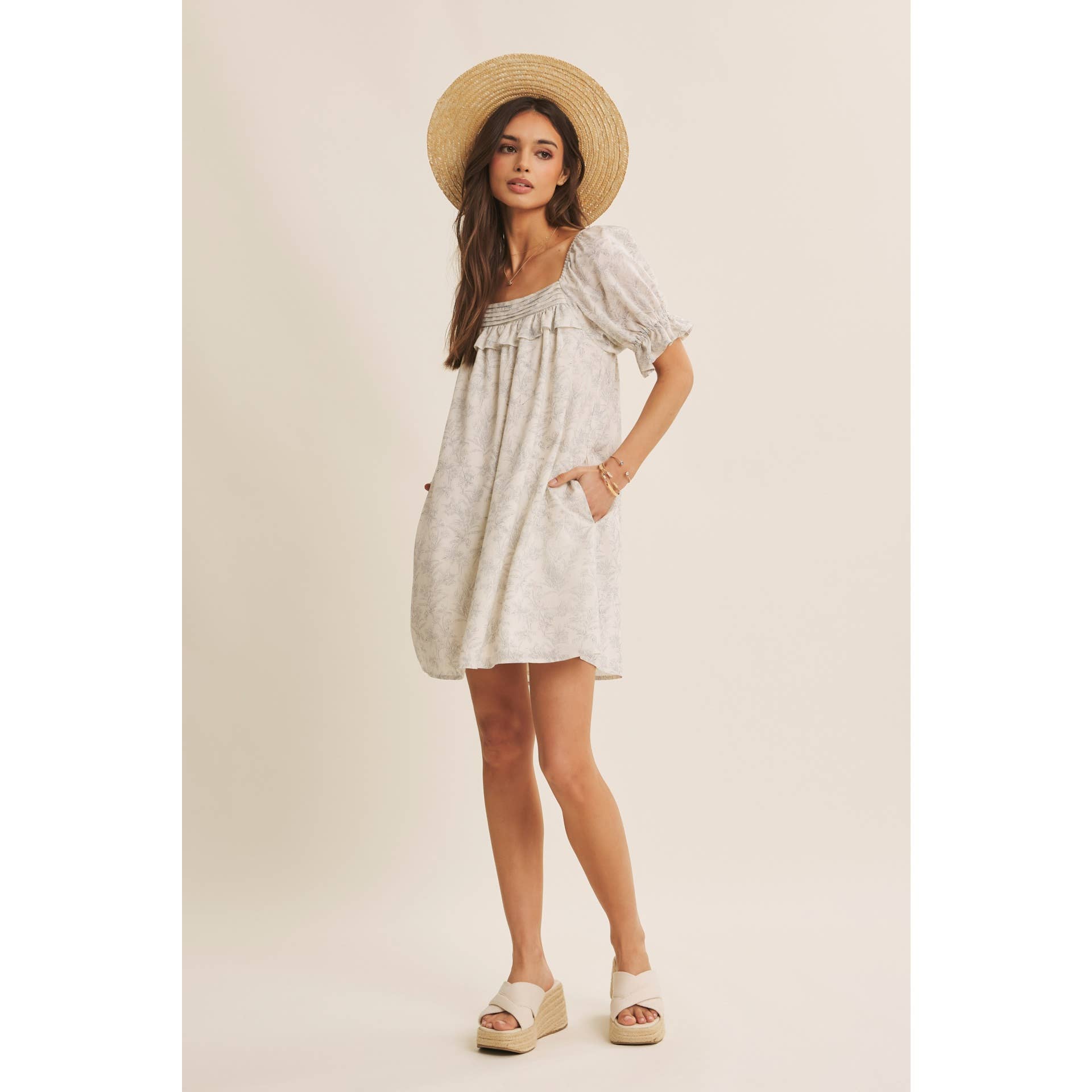 Elaine Botanical Mini Dress