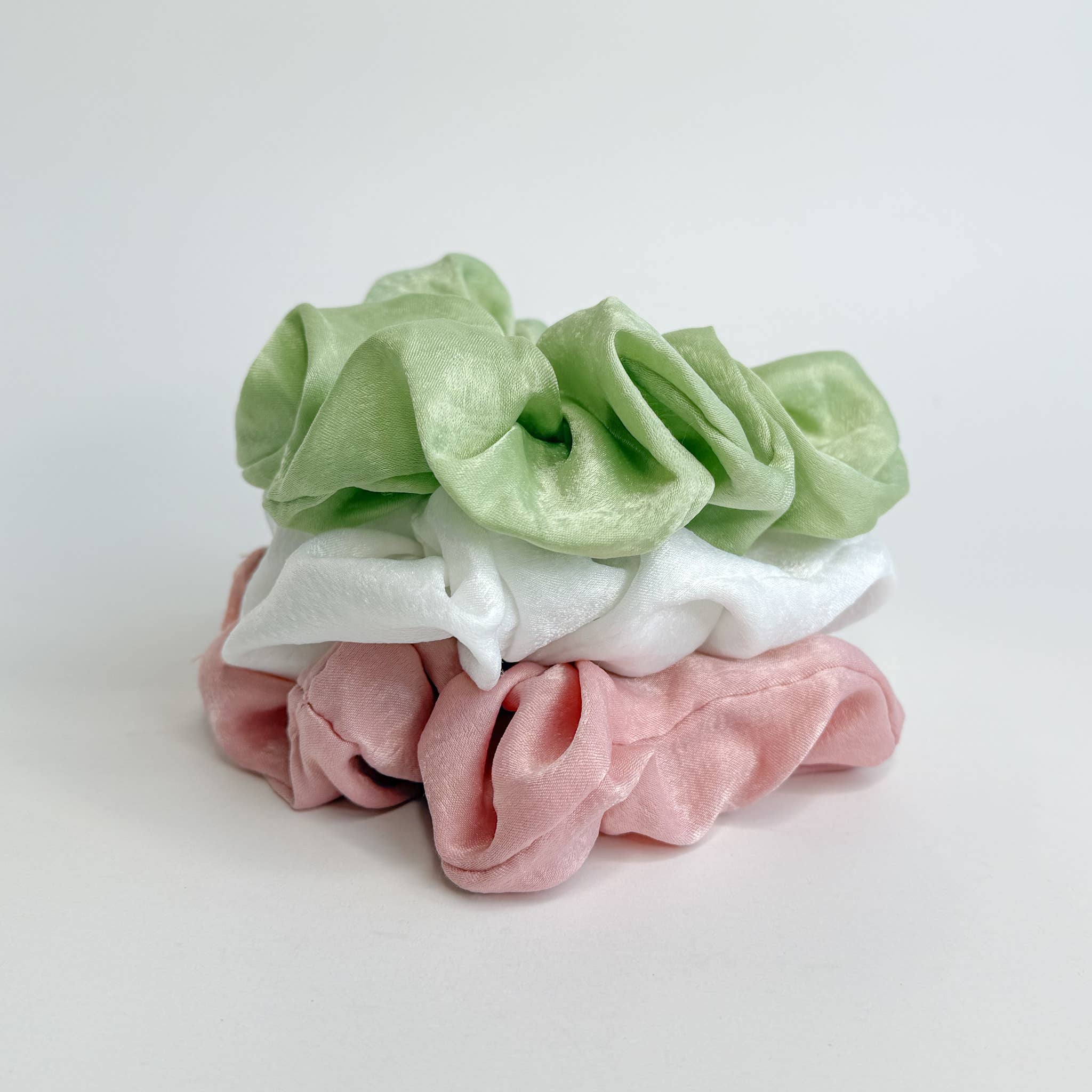 Spring Satin Scrunchies (Set of 3)