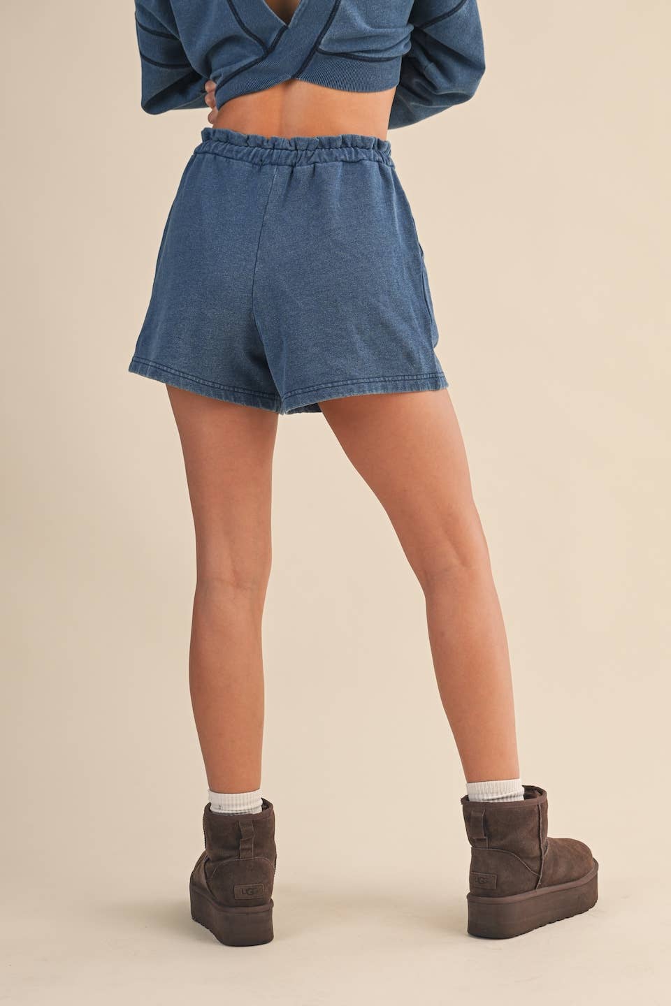 Eden Denim Wash Sweatshorts