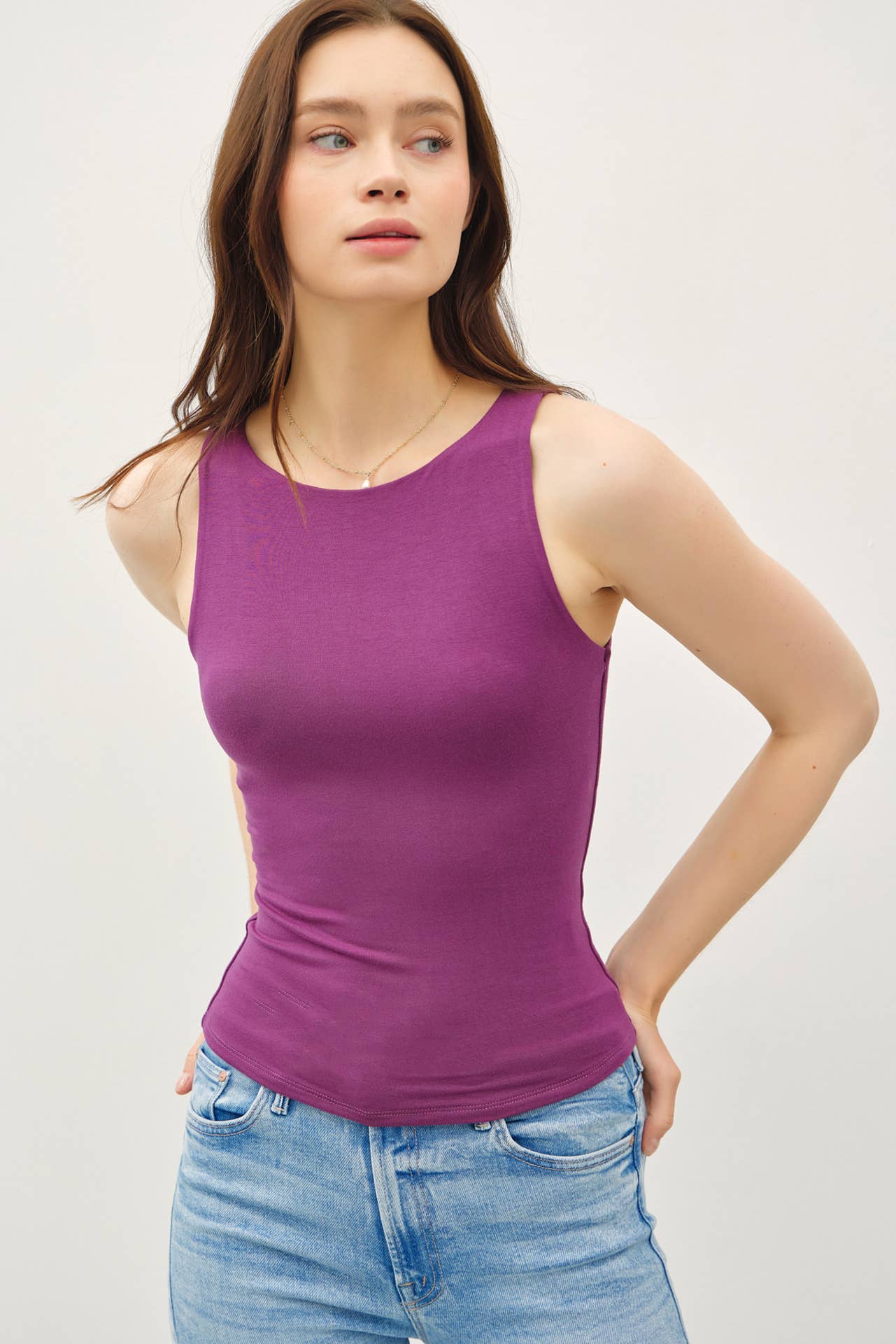 Finnley Boat Neck Double Lined Tank
