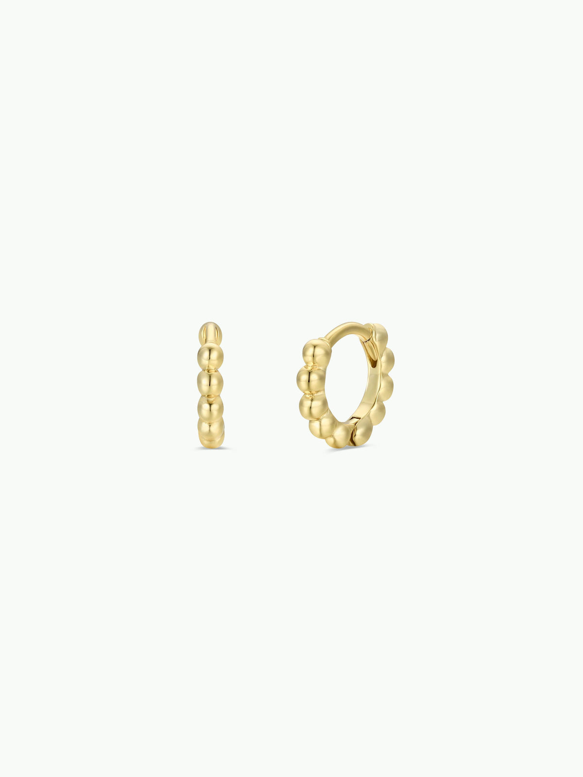 Tiny Ball Hoop Earrings