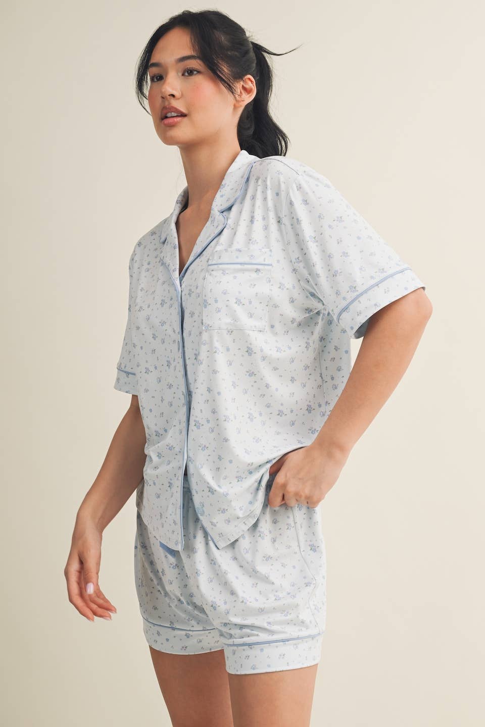 Giselle Floral Pajama Shirt