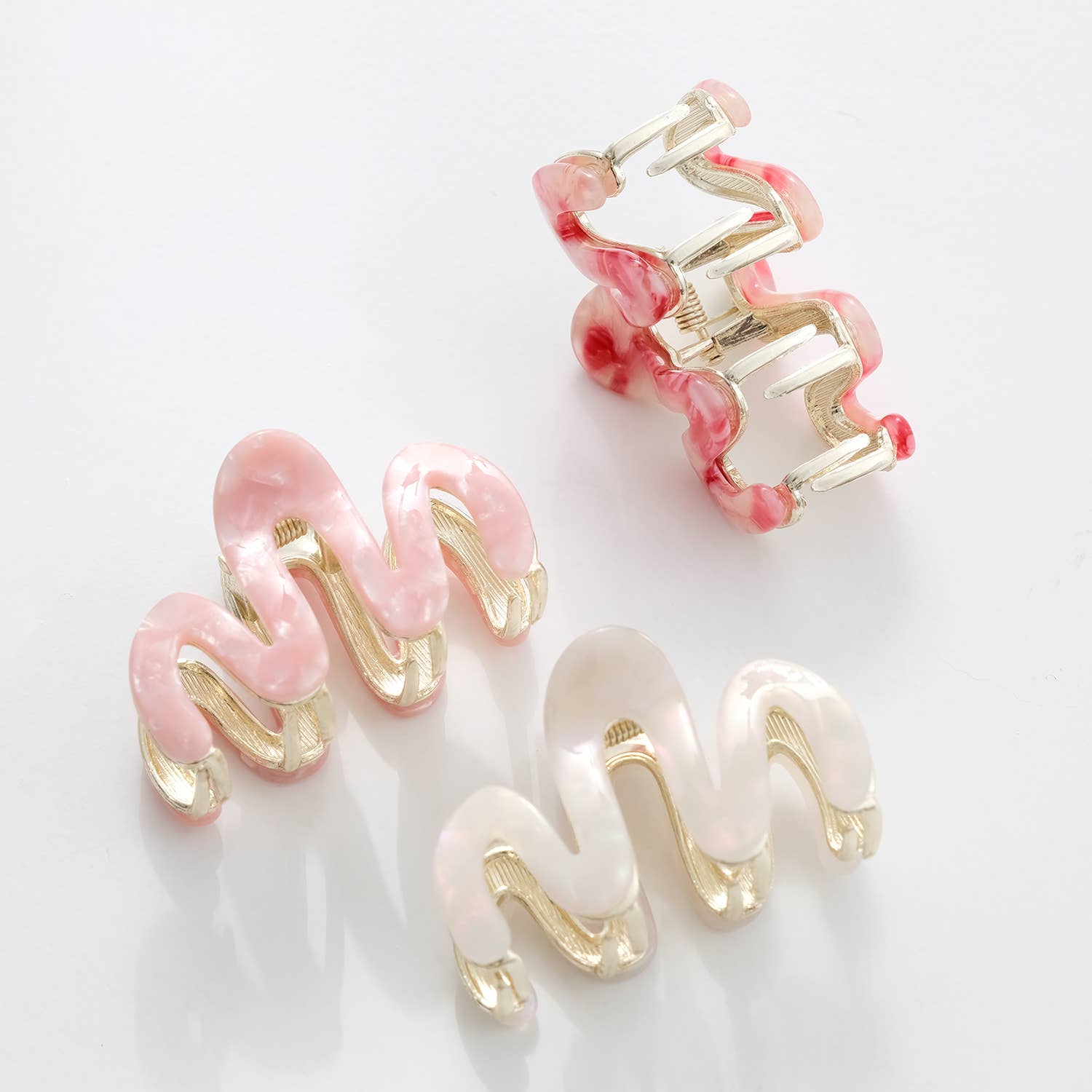 Willow Mini Rosé Metal Squiggle Mini Claw Clip