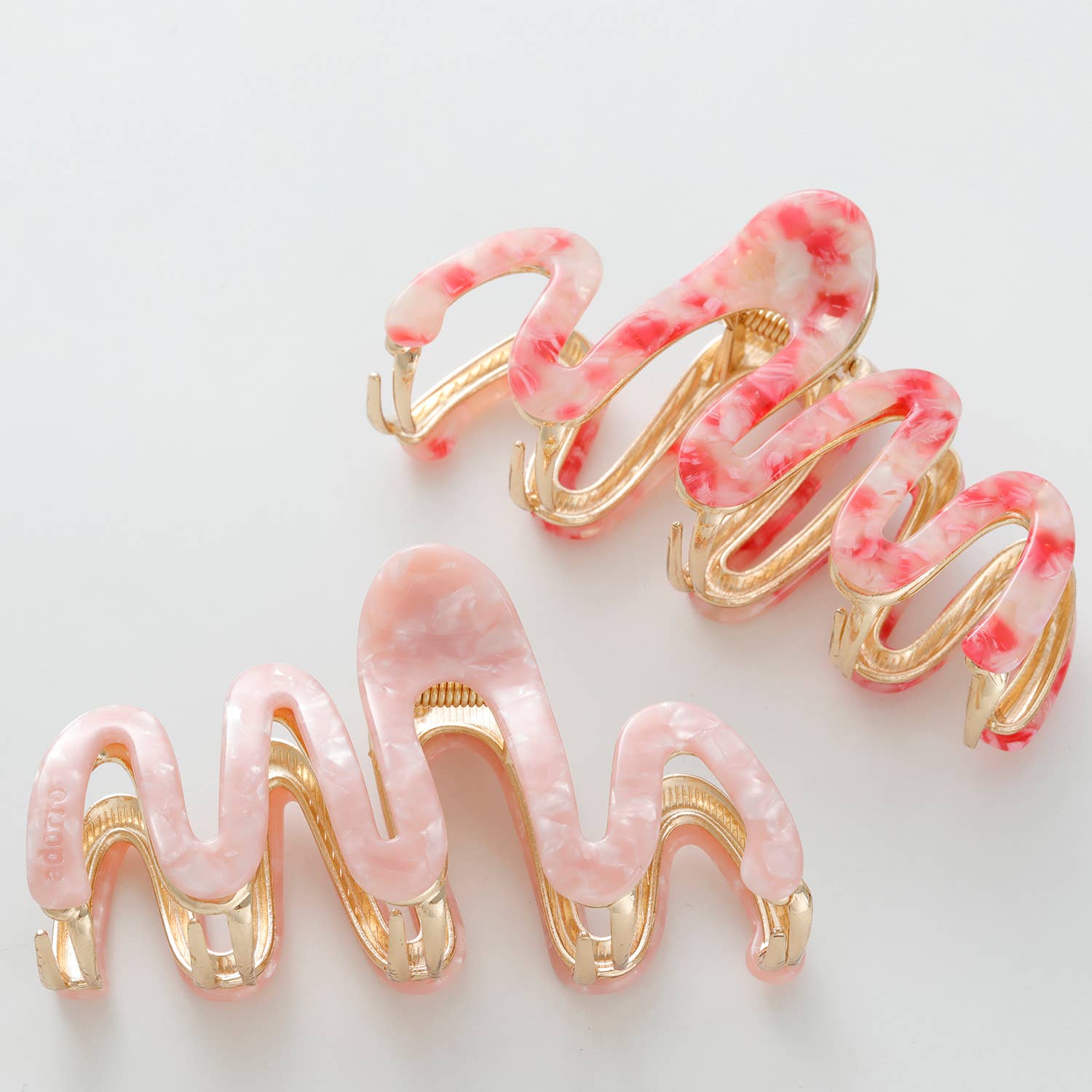 Willow Rosé Metal Large Squiggle Claw Clip