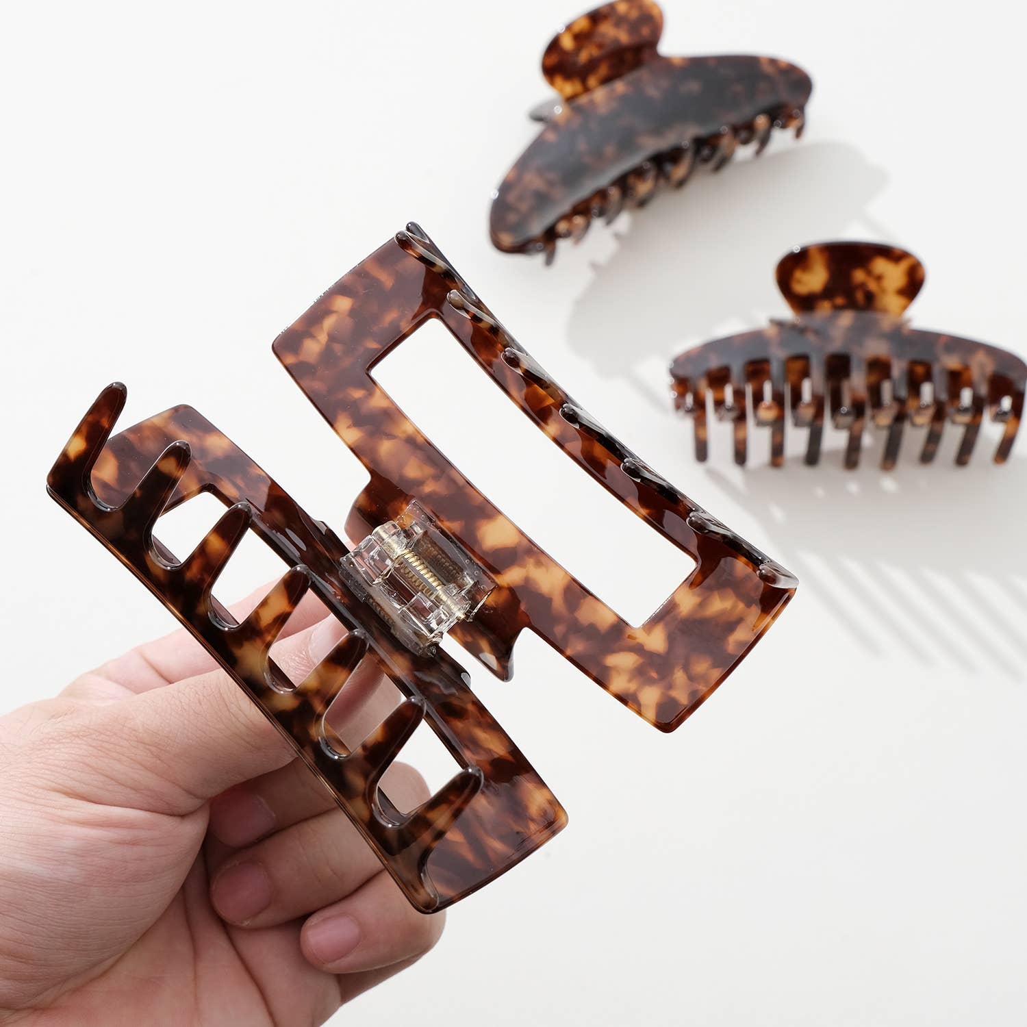 Deep Tortoise Large Claw Clips