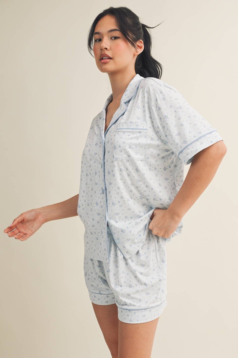 Giselle Floral Pajama Shirt