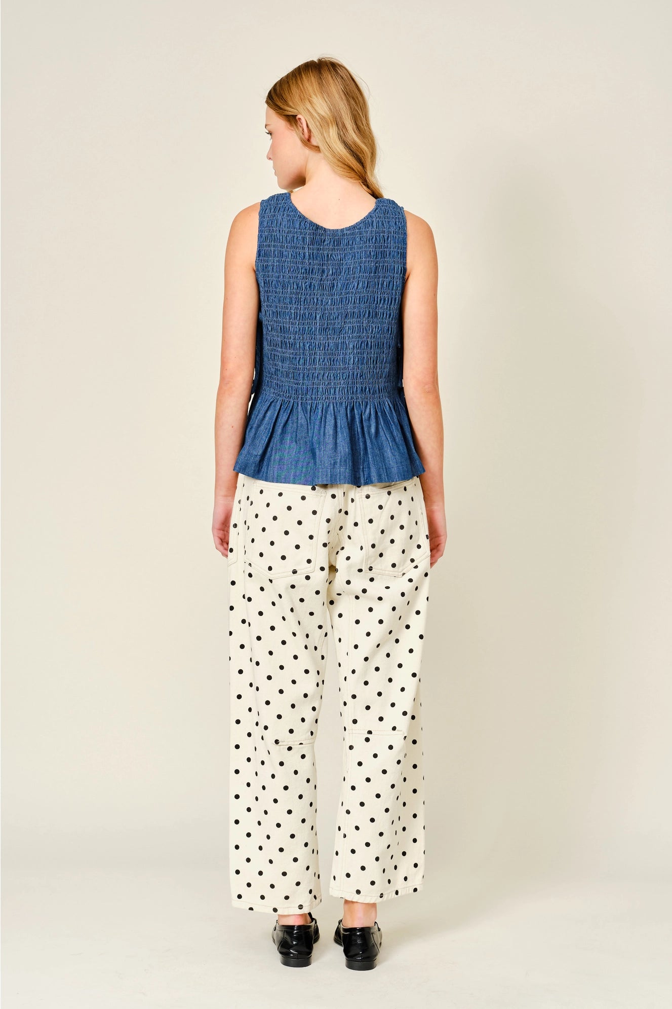 Quinn Smocked Tie Tank