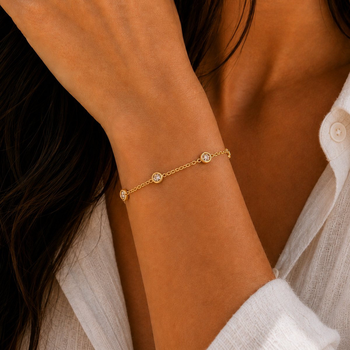 Champagne Gemstone Bracelet