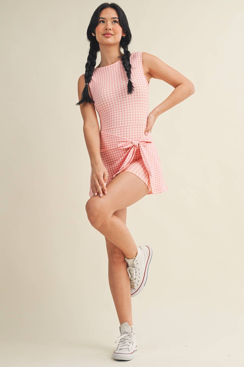 Heidi Gingham Active Wrap Dress