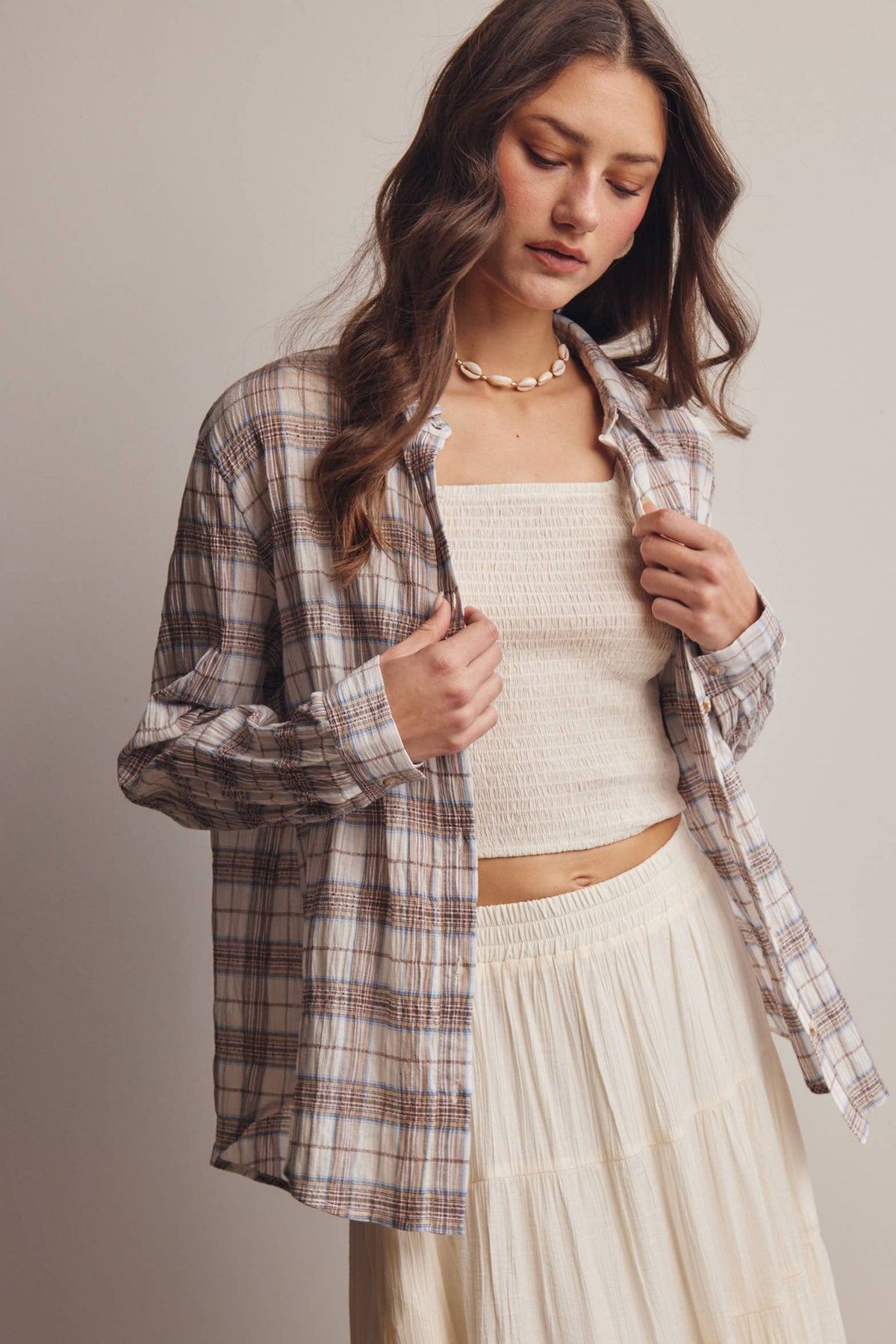 Alicia Plaid Button Down