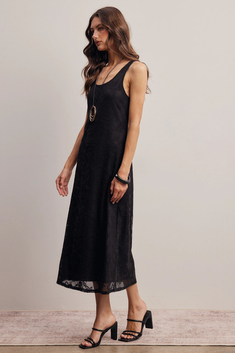 Zara Lace Midi Slip Dress