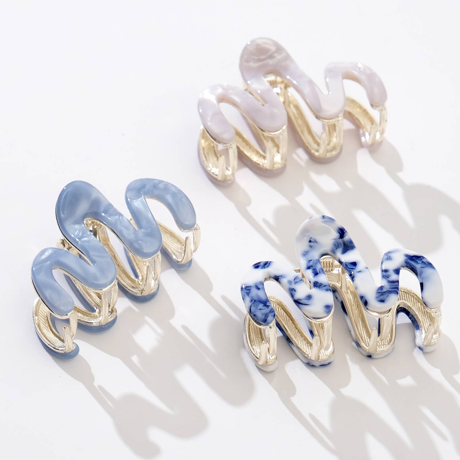 Willow Mini Coastal Metal Squiggle Claw Clip