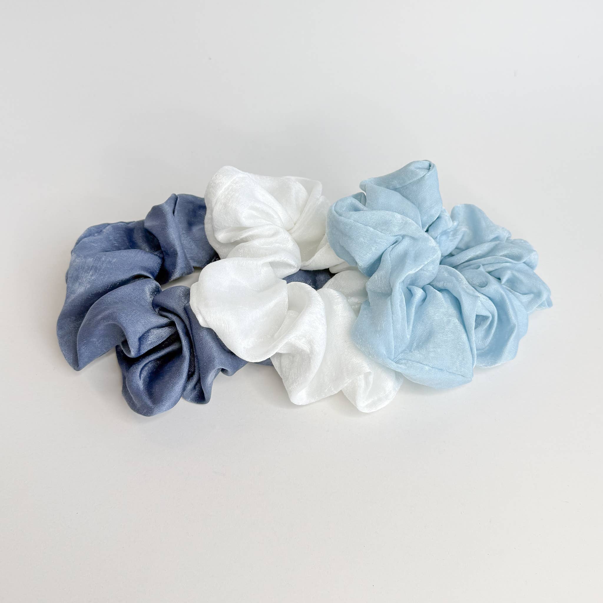 Coastal Satin Hair Scrunchies (Set of 3)