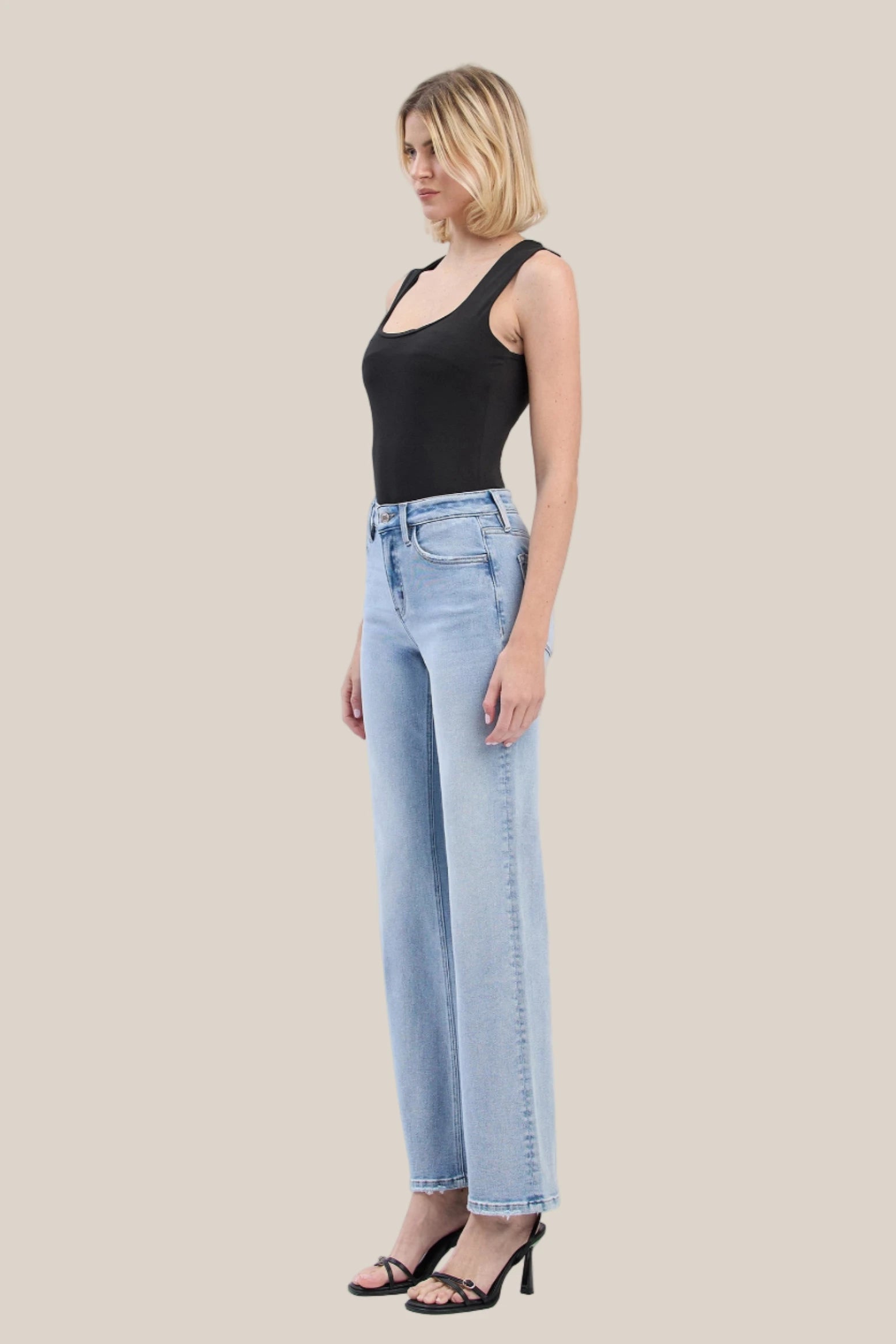 Julia High Rise Slim Wide Leg Jeans