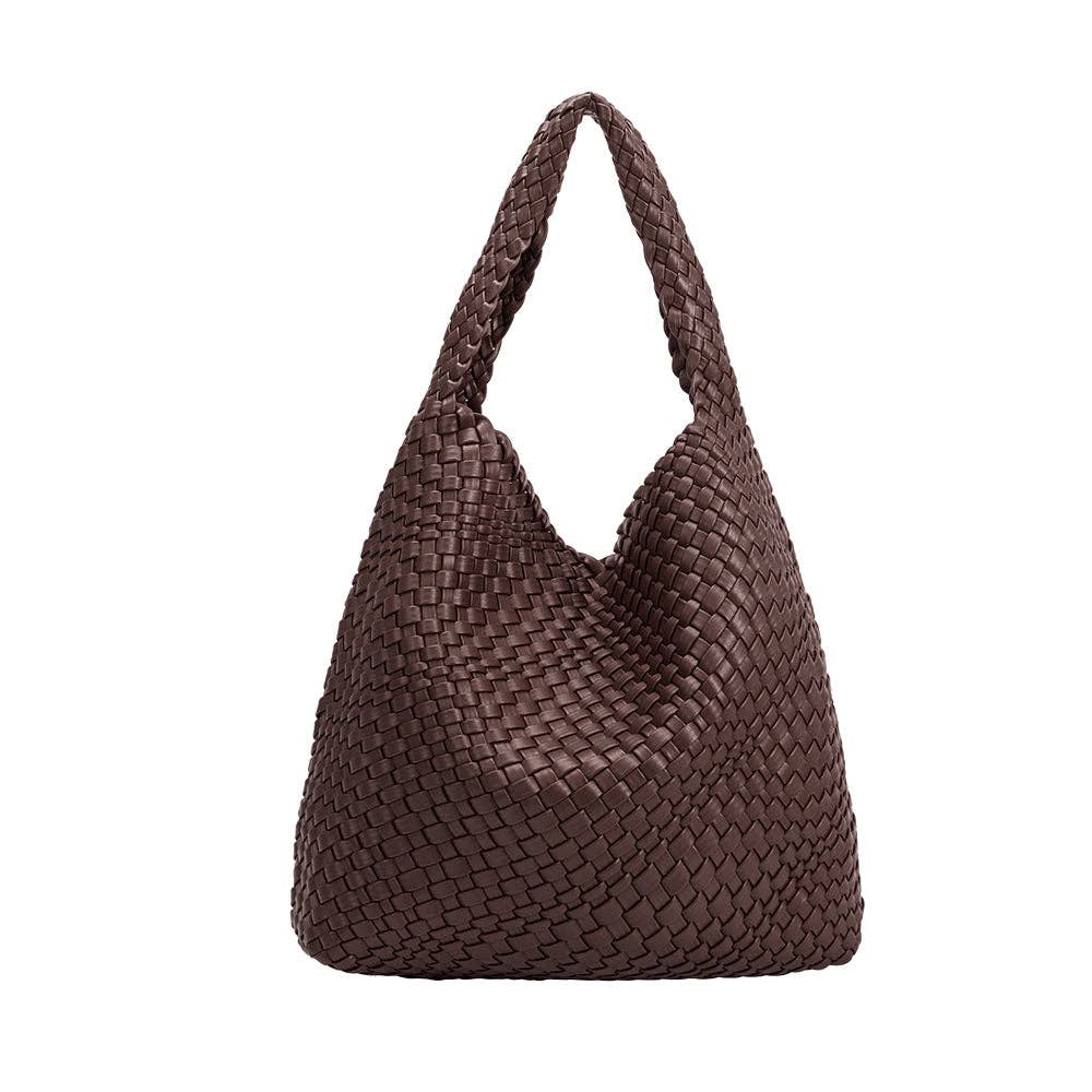 Johanna Espresso Recycled Vegan Leather Shoulder Bag