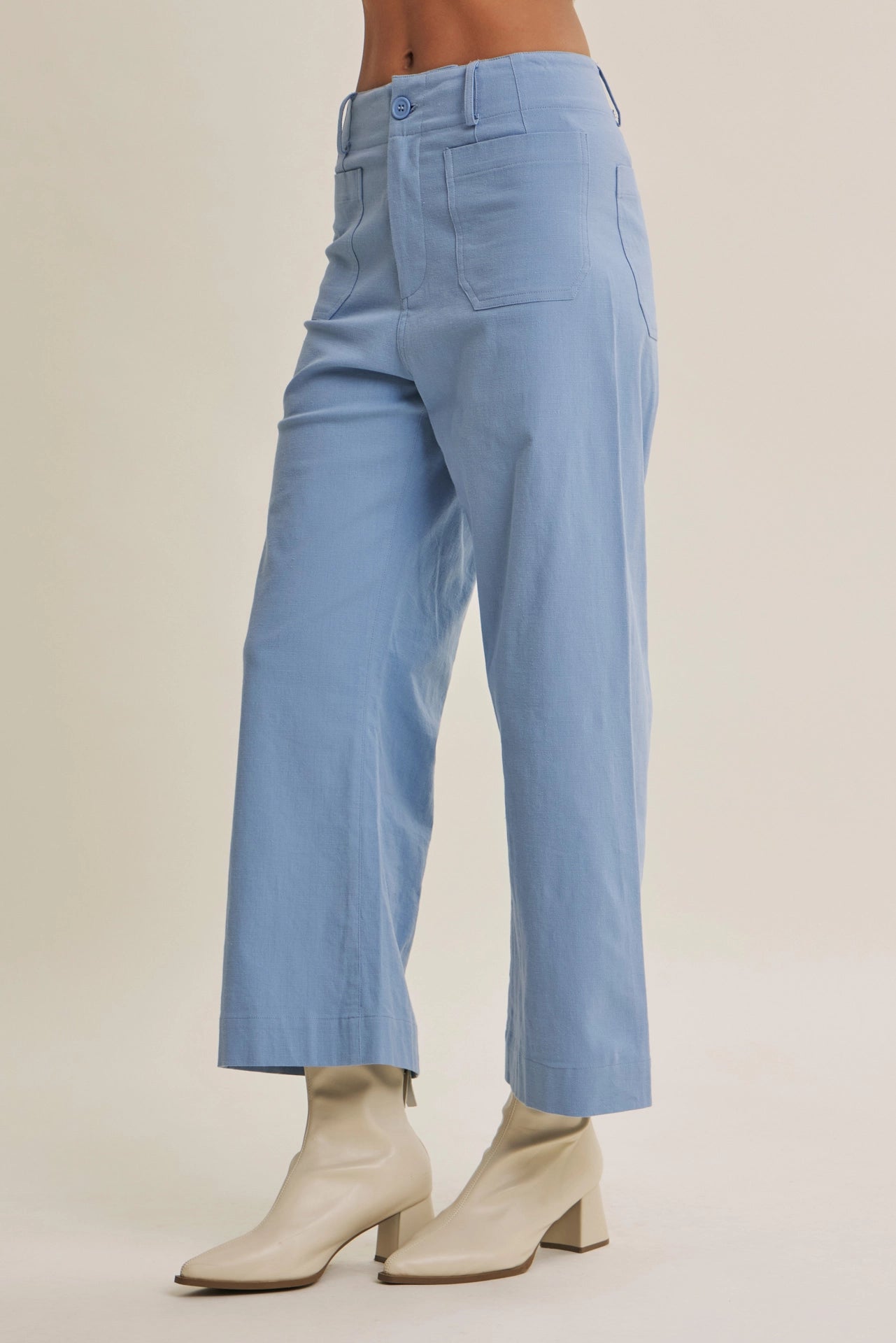 Katie Cotton Linen Crop Pant